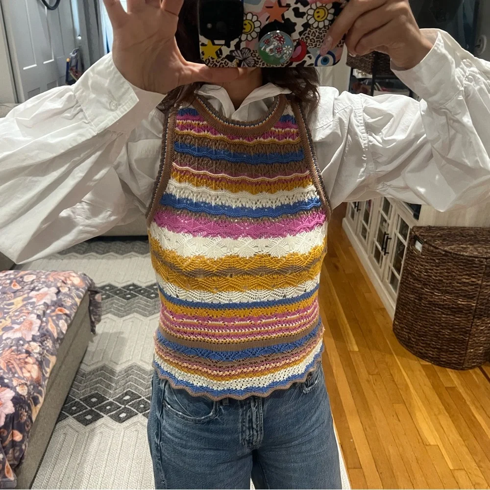 Altard state crochet top vest